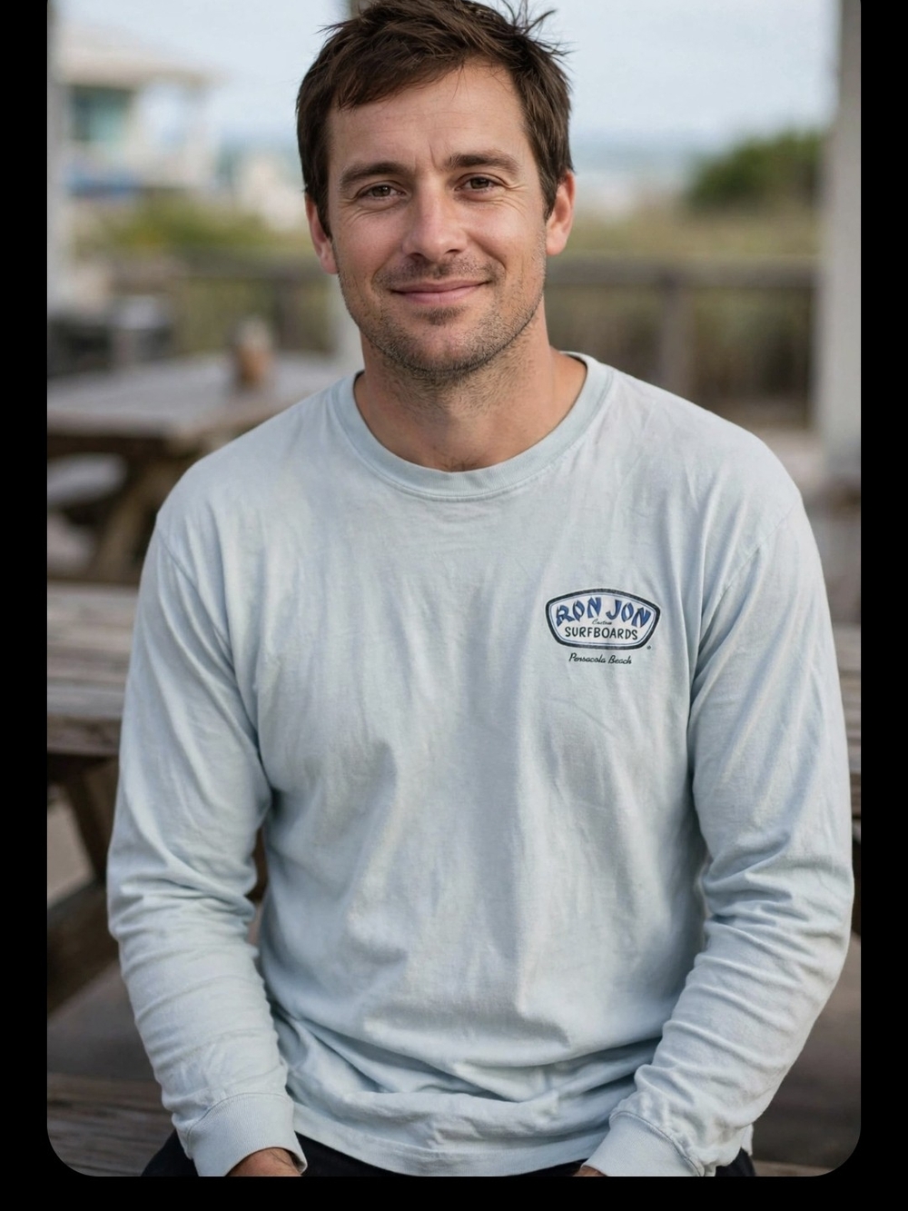 Comfort Colors Light Blue Long Sleeve Logo Tee